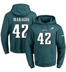 NFL Men's Nike Philadelphia Eagles #42 Chris Maragos Green Name & Number Pullover Hoodie