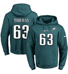 NFL Men's Nike Philadelphia Eagles #63 Dallas Thomas Green Name & Number Pullover Hoodie