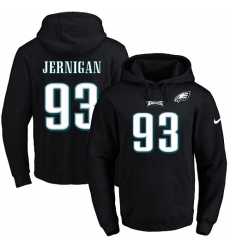 NFL Men's Nike Philadelphia Eagles #93 Timmy Jernigan Black Name & Number Pullover Hoodie