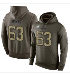 NFL Nike Philadelphia Eagles #63 Dallas Thomas Green Salute To Service Men's Pullover Hoodie