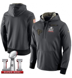 NFL Men's Atlanta Falcons Nike Anthracite Salute to Service Player Performance Super Bowl LI 51 Hoodie