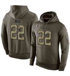 NFL Nike Atlanta Falcons #22 Keanu Neal Green Salute To Service Men's Pullover Hoodie