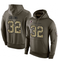 NFL Nike Atlanta Falcons #32 Jalen Collins Green Salute To Service Men's Pullover Hoodie