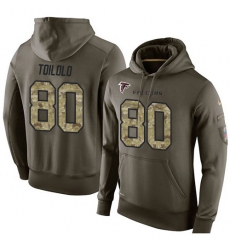 NFL Nike Atlanta Falcons #80 Levine Toilolo Green Salute To Service Men's Pullover Hoodie