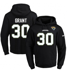 NFL Men's Nike Jacksonville Jaguars #30 Corey Grant Black Name & Number Pullover Hoodie