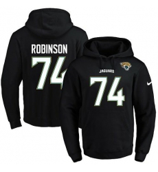 NFL Men's Nike Jacksonville Jaguars #74 Cam Robinson Black Name & Number Pullover Hoodie