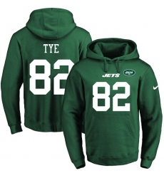 NFL Men's Nike New York Jets #82 Will Tye Green Name & Number Pullover Hoodie