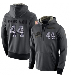 NFL Men's Nike Detroit Lions #44 Jalen Reeves-Maybin Stitched Black Anthracite Salute to Service Player Performance Hoodie