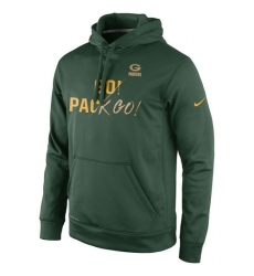 NFL Men's Green Bay Packers Nike Green Gold Collection KO Pullover Performance Hoodie