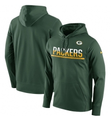 NFL Men's Green Bay Packers Nike Green Sideline Circuit Pullover Performance Hoodie