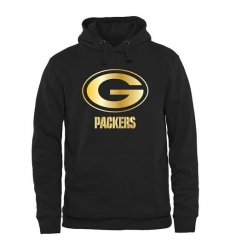 NFL Men's Green Bay Packers Pro Line Black Gold Collection Pullover Hoodie