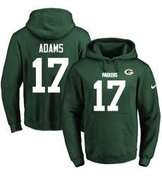 NFL Men's Nike Green Bay Packers #17 Davante Adams Green Name & Number Pullover Hoodie