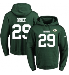 NFL Men's Nike Green Bay Packers #29 Kentrell Brice Green Name & Number Pullover Hoodie