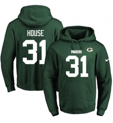 NFL Men's Nike Green Bay Packers #31 Davon House Green Name & Number Pullover Hoodie