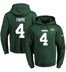 NFL Men's Nike Green Bay Packers #4 Brett Favre Green Name & Number Pullover Hoodie