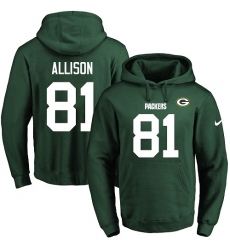 NFL Men's Nike Green Bay Packers #81 Geronimo Allison Green Name & Number Pullover Hoodie