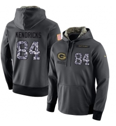 NFL Men's Nike Green Bay Packers #84 Lance Kendricks Stitched Black Anthracite Salute to Service Player Performance Hoodie