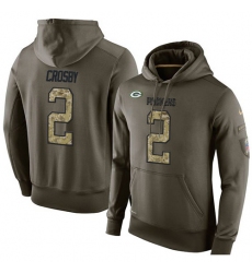 NFL Nike Green Bay Packers #2 Mason Crosby Green Salute To Service Men's Pullover Hoodie