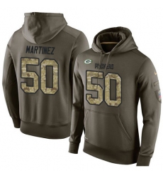 NFL Nike Green Bay Packers #50 Blake Martinez Green Salute To Service Men's Pullover Hoodie