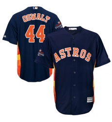 Men's Majestic Houston Astros #44 Roy Oswalt Replica Navy Blue Alternate 2017 World Series Champions Cool Base MLB Jersey