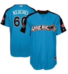 Men's Majestic Houston Astros #60 Dallas Keuchel Replica Blue American League 2017 MLB All-Star MLB Jersey