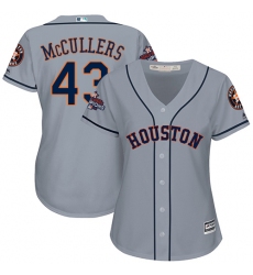 Women's Majestic Houston Astros #43 Lance McCullers Replica Grey Road 2017 World Series Champions Cool Base MLB Jersey