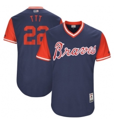 Men's Majestic Atlanta Braves #22 Nick Markakis 