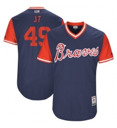 Men's Majestic Atlanta Braves #49 Julio Teheran 