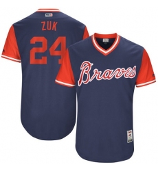 Men's Majestic Atlanta Braves #24 Kurt Suzuki 