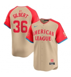 Men's National League #36 Logan Gilbert Cream 2024 All-Star Limited Stitched Baseball Jersey