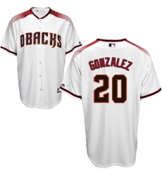 Men's Majestic Arizona Diamondbacks #20 Luis Gonzalez Authentic White Home Cool Base MLB Jersey