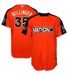 Men's Majestic Los Angeles Dodgers #35 Cody Bellinger Authentic Orange National League 2017 MLB All-Star MLB Jersey