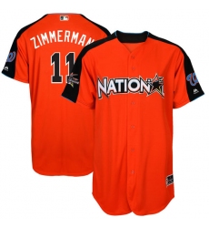 Youth Majestic Washington Nationals #11 Ryan Zimmerman Authentic Orange National League 2017 MLB All-Star MLB Jersey