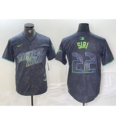 Men's Tampa Bay Rays #22 Jose Siri Charcoal 2024 City Connect Limited Stitched Jersey