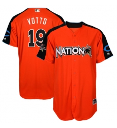 Youth Majestic Cincinnati Reds #19 Joey Votto Authentic Orange National League 2017 MLB All-Star MLB Jersey