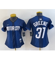 Women's Detroit Tigers #31 Riley Greene 2024 Navy City Connect Cool Base Limited Stitched Jersey