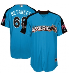 Men's Majestic New York Yankees #68 Dellin Betances Replica Blue American League 2017 MLB All-Star MLB Jersey