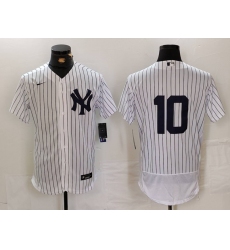 Men's New York Yankees #10 Phil Rizzuto White Flex Base Stitched Baseball Jersey