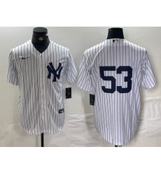 Men's New York Yankees #53 Bobby Abreu White Cool Base Stitched Baseball Jersey