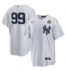 Men's New York Yankees #99 Aaron Judge White 2024 World Series Cool Base Stitched Baseball Jersey