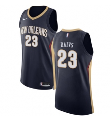 Men's Nike New Orleans Pelicans #23 Anthony Davis Authentic Navy Blue Road NBA Jersey - Icon Edition