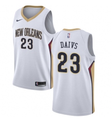 Men's Nike New Orleans Pelicans #23 Anthony Davis Swingman White Home NBA Jersey - Association Edition