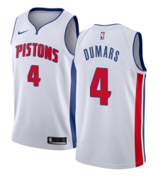 Youth Nike Detroit Pistons #4 Joe Dumars Authentic White Home NBA Jersey - Association Edition