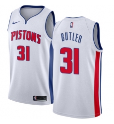 Women's Nike Detroit Pistons #31 Caron Butler Authentic White Home NBA Jersey - Association Edition