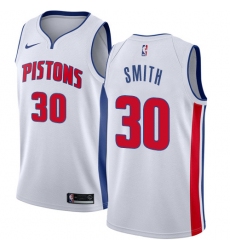 Women's Nike Detroit Pistons #30 Joe Smith Authentic White Home NBA Jersey - Association Edition