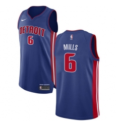 Youth Nike Detroit Pistons #6 Terry Mills Authentic Royal Blue Road NBA Jersey - Icon Edition