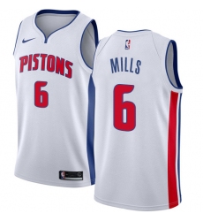 Youth Nike Detroit Pistons #6 Terry Mills Authentic White Home NBA Jersey - Association Edition