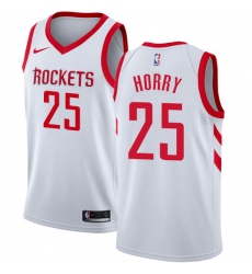 Youth Nike Houston Rockets #25 Robert Horry Authentic White Home NBA Jersey - Association Edition