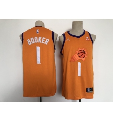 Men's Phoenix Suns #1 Devin Booker Swingman Orange Basketball Jersey