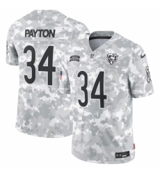 Youth Chicago Bears #34 Walter Payton 2024 F U S E Arctic Camo Salute To Service Limited Stitched Football Jersey